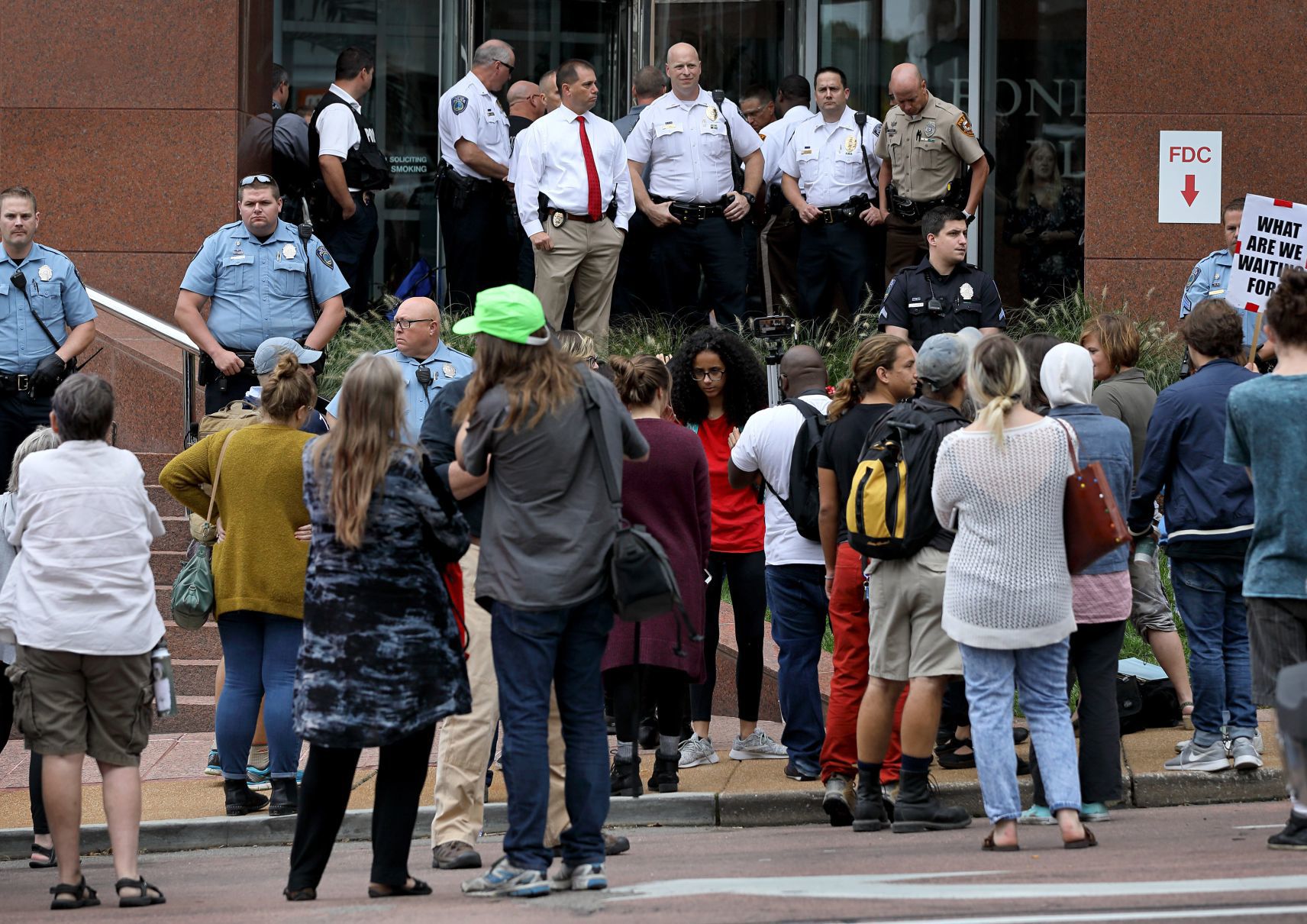 Two protesters arrested